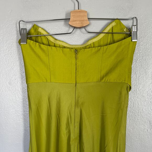 ASOS Design Dress Bandeau Slip Corset Maxi Green Strapless Women's Size 4 NWT - Picture 8 of 12